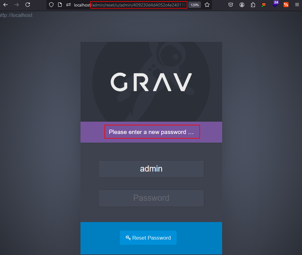 Proof of Concept Using Grav’s Password Reset Token from SSTI